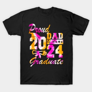 Tie Dye Proud Dad of a 2024 Graduate Class of 2024 Senior T-Shirt